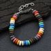 Women's Jewelry Stainless Steel Chain Colored Volcanic Stone Bracelet Jewelry Handmade High Grade Titanium Steel Jewelry_ipsvogv.com