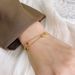 Advanced Simple Golden Three-dimensional Small Square Double-layer Snake Bone Bracelet Women's Gold-plated Titanium Steel Color-free ins Fashion_ipsvogv.com