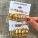 European and American cross-border personalized moon punk gold earrings creative metal element geometric gold earrings suit 6-piece set_ipsvogv.com