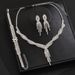 of Necklace, Earrings, Bracelet Four-Piece Jewelry For Women Banquet Necklace Set_ipsvogv.com
