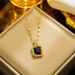 Hip Hop Solid Square Zircon Pendant Full Diamond Colorful Large Necklace Jewelry_ipsvogv.com