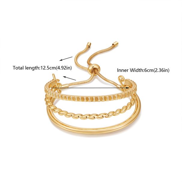 Fashionable niche design copper plated real gold adjustable bracelet light luxury high end bracelet jewelry_ipsvogv.com