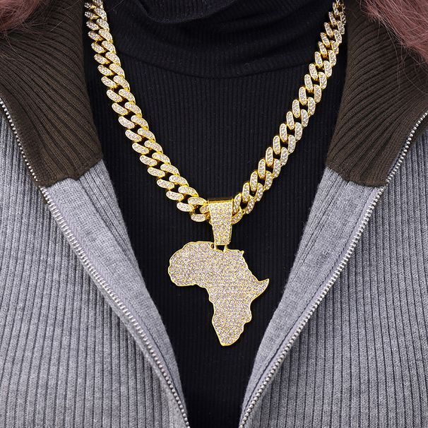 New Alloy Map Pendant Jewelry Accessories, Personalized Versatile, Simple And Fashionable For Men_ipsvogv.com