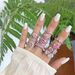 Wedding Series S Sterling Silver Ring Women's Pink Zircon Design Sense, Temperament Fashion Handicraft_ipsvogv.com