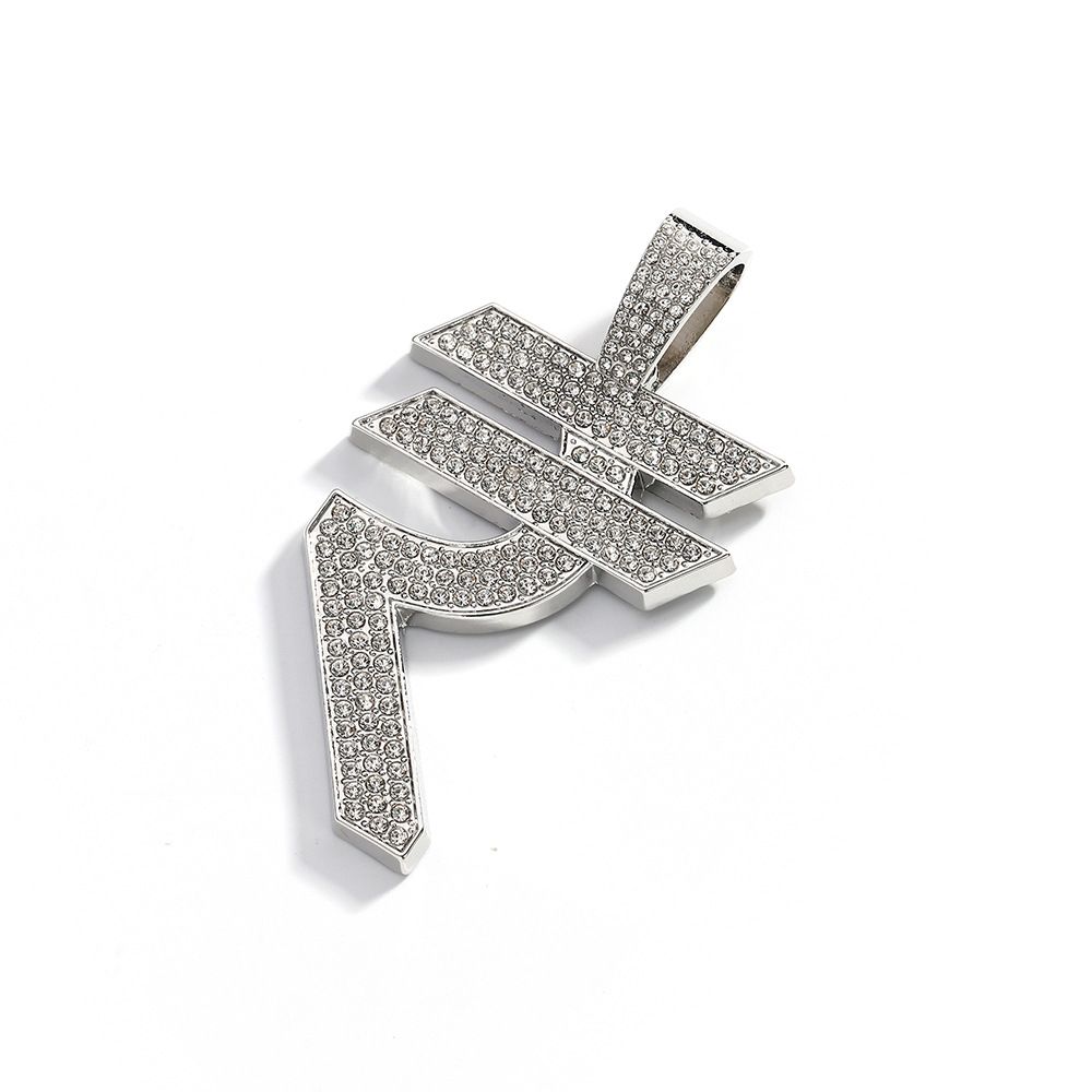 New Product Special Symbol, Full Diamond Alloy Trendy Men's Accessory Necklace, Hip-hop Necklace_ipsvogv.com