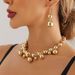 Exaggerated Big Bead Short Collar Female Choker Punk Temperament Beaded Collar Hottie_ipsvogv.com