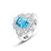 Shallow Sea Blue High Carbon Diamond Ring Female S925 Silver Full Inlaid Brilliant Colored Gemstone Finger Ring Fashion High End_ipsvogv.com