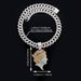 Set Of Fashion Hip-Hop Queen Avatar Long Layered Full Diamond Cuban Chain Necklace_ipsvogv.com
