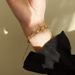Ins Fashion Simple Temperament Thick Chain Couple Jewelry Titanium Steel Gold Ring Interlocking Bracelet For Women_ipsvogv.com