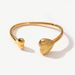 stainless steel hammer pattern love asymmetric bracelet light luxury high end temperament gold titanium steel bracelet female_ipsvogv.com