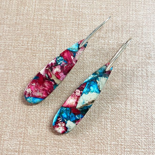 New Bohemian Imperial Stone Drop Pendant Earrings Popular Natural Stone Jewelry_ipsvogv.com