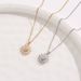 Sunflower necklace, female gold titanium steel flower necklace, sunflower zircon collarbone chain, cool wind pendant_ipsvogv.com