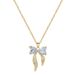 】 Bow 【 Love Light Luxury Charm Gorgeous Full Diamond Necklace Women's Versatile Clavicle Chain Titanium Steel 【 】_ipsvogv.com