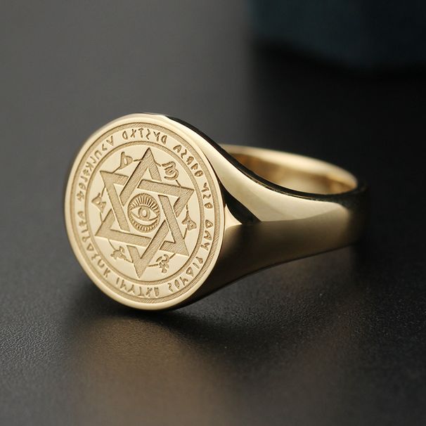 Horus, Eye Of God, Colored Ring, Freemason, Female, Male, Seeing, All Knowing, Emblem, Seal, Tail Ring_ipsvogv.com
