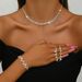 Women’s Jewelry Set Fashion Hot Selling Small Cube Pendant Necklace Jewelry Fashionable And Versatile Light Luxury Clavicle Chain Earrings Bracelet_ipsvogv.com