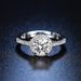 Hot selling fashionable wo's luxury open mouth round bag, one carat simulated moissani diamond engaget ring for_ipsvogv.com