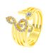 Fashion micro set zircon musical notation ring Korean version opening copper ring personalized jewelry_ipsvogv.com
