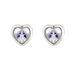 Unisex best selling jewelry heart earrings micro inlaid rose gold/white gold earrings_ipsvogv.com