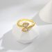 Light Luxury Serpent Series Zircon Micro Paved Copper Gold-Plated Adjustable Open Personality Ring_ipsvogv.com