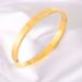 Unisex Jewelry Fashion Titanium steel bracelet simple smooth bracelet gold plated cold style does not fade niche couple bracelet_ipsvogv.com