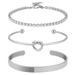 Women's Jewelry Fashion Simple Stainless Steel Love Knotted Bracelet Geometric Claw Chain Tennis Chain Women's Hand Jewelry_ipsvogv.com