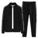 Men's Clothing sports suit men's spring and autumn sweatshirt outdoor running leisure two piece suit loose trend plus size jacket_ipsvogv.com