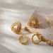 Women’s Jewelry Set Fashion INS Style New Stainless Steel Gold Plated Earrings Geometric Irregular Personality Exaggerated Large Earrings_ipsvogv.com