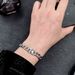 Titanium Steel Non-Fading NK Cuban Chain Clasp Bracelet Trendy Cool Men's Thick Hip-Hop Punk Personality Hand Jewelry_ipsvogv.com