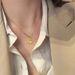 Clock Love Japanese And Korean Fashion Gold Necklace Women's Simple Collarbone Chain Titanium Steel Accessories Pendant_ipsvogv.com