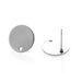 Stainless Steel Round Plate Welding Needle Hook Small Studs DIY Ear Handmade Jewelry Accessories Anti Allergy_ipsvogv.com