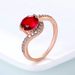 Fashion classic engagement ring for women, inlaid with zircon and rose gold plated_ipsvogv.com