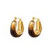 Women's Jewelry Maillard Style Zhang Resin Earrings Light Luxury Niche Design High End Versatile Earrings_ipsvogv.com