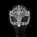 New fashion personality rhinestone mask party geometric hollow mask Halloween dance face decoration Mask_ipsvogv.com