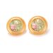 Natural Pearl Enamel Earrings Medieval Style Oil Painting Frame Earrings Monet Garden High End Niche Female Earrings_ipsvogv.com