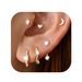 Unisex Hot Selling Simple Fashion Personality Love Moon Shape Earrings Inlaid Zircon Earrings Ladies Earrings Six Piece Set_ipsvogv.com