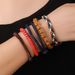Hot Selling Jewelry Black Gallstone Cross Wooden Beads Personality Bracelet Men's Elastic Bracelet Set_ipsvogv.com