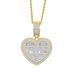 Men's Jewelry Hip Hop Heart Shaped Zircon Pendant Inlaid Zircon Full Diamond Love Heart_ipsvogv.com
