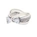 Women's Jewelry Heart-Shaped Bow Ring With Sparkling Ribbon Design, Elegant Crossed Loop Band For Daily Wear Or Special Occasions_ipsvogv.com