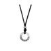 Fashion Simple Pendant Jewelry Retro Auspicious Cloud Ring Leather Rope Titanium Steel Peace Buckle Pendant Necklace Boys Sweater Chain_ipsvogv.com
