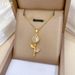 】 Tulip 【 Zircon Light Luxury Charm Gorgeous Full Diamond Necklace Women's Versatile Clavicle Titanium Steel Chain 【 】_ipsvogv.com