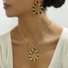 2024 Summer New Women's Earring Necklace Set with Small Leaf Drop Oil Design Long Chain_ipsvogv.com