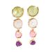 Simple Forest Geometric Round Earrings For Women, All Match Niche Inlaid Gemstones, High End Design Earrings_ipsvogv.com