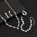 Minimalist Full Diamond Necklace Earrings Bracelet Ring Hot Sale Bride Bridesmaid Jewelry Four-Piece Set_ipsvogv.com