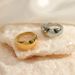 Women’s Jewelry Set Fashion Arc Stainless Steel Ring Ladies Personality All Match Exaggerated Plain Ring Real Gold Electroplated Titanium Steel Ring_ipsvogv.com