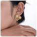 peach heart earrings titanium steel plated real gold inlaid diamond versatile earrings female fashion light luxury jewelry_ipsvogv.com