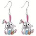 Cute Cartoon Pink Rabbit Pendant Simple Sweet Girl Small Animal Accessories Easter Necklace Gift_ipsvogv.com