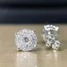 Cao Shi's New Fashionable OL Platinum Round Diamond Earrings With Zircon Inlay_ipsvogv.com