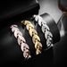 Designer Gold Leaf Bracelet Fashion K Gold Wedding Jewelry Women's diamond bracelet_ipsvogv.com
