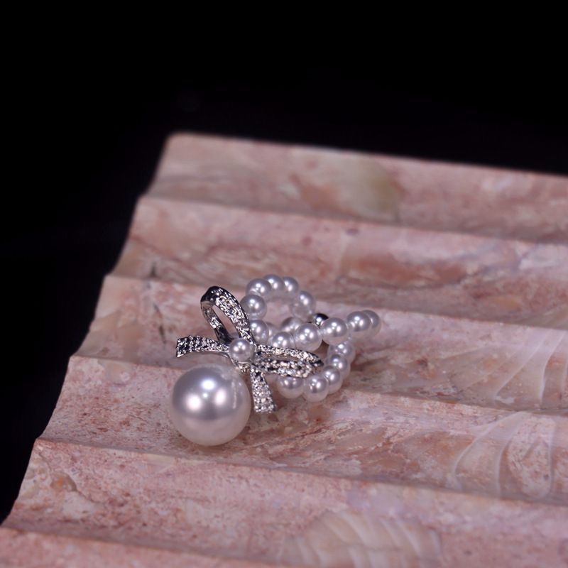 2025 New Niche Design Simple Ring Set For Both Men Women With A Cool And Aloof Style, Consisting Three Layers Of Pearl_ipsvogv.com