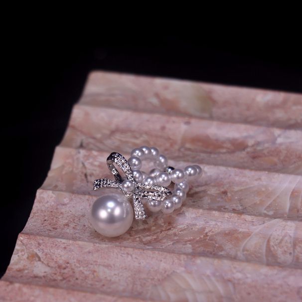 2025 New Niche Design Simple Ring Set For Both Men Women With A Cool And Aloof Style, Consisting Three Layers Of Pearl_ipsvogv.com